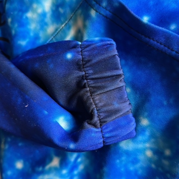 Warframe Gaming Sweatshirt Hoodie Unisex Blue Galaxy Game logo Men’s size 2XL - Picture 7 of 7